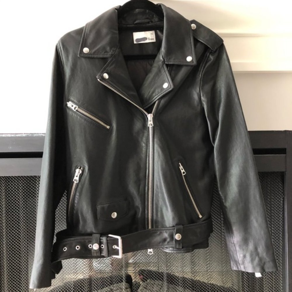Aritzia Wilfred Free Lennon Leather Jacket